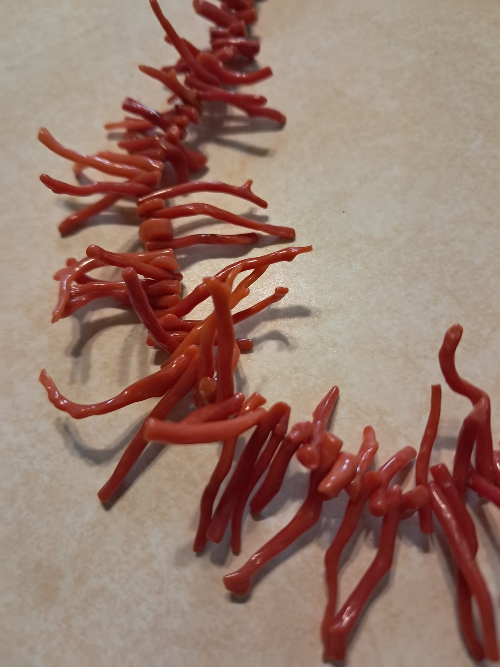 Vintage Red Branch Coral-Style Necklace